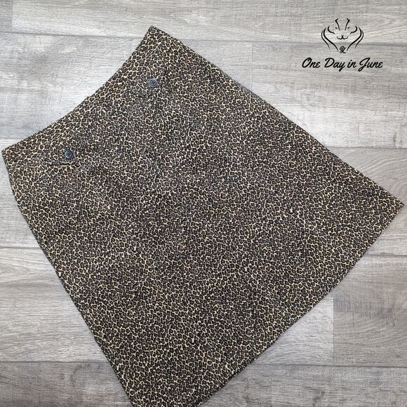 Talbots Petite Leopard Print Skirt Size 10 - Picture 1 of 5